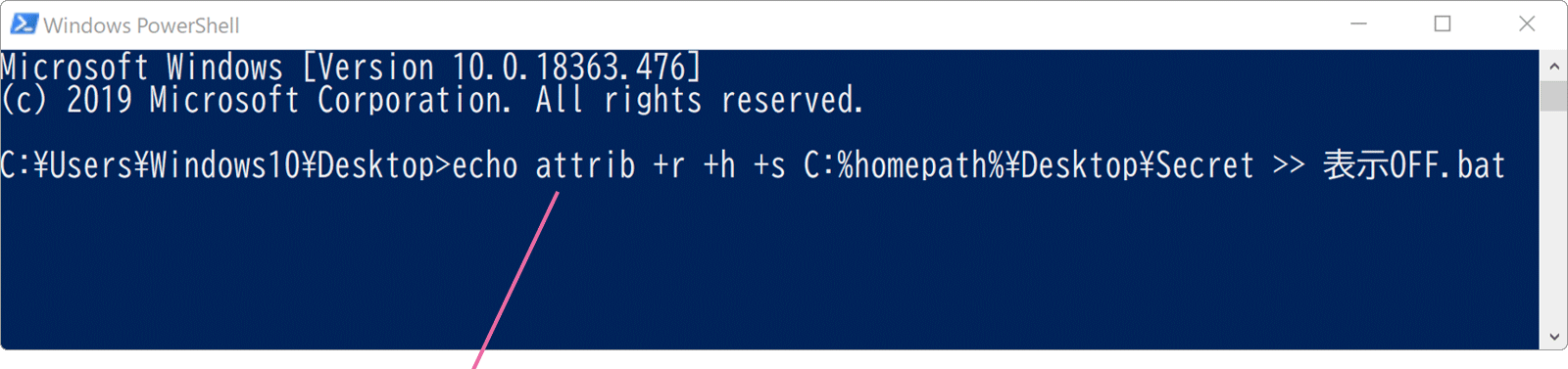 Powershell画面
