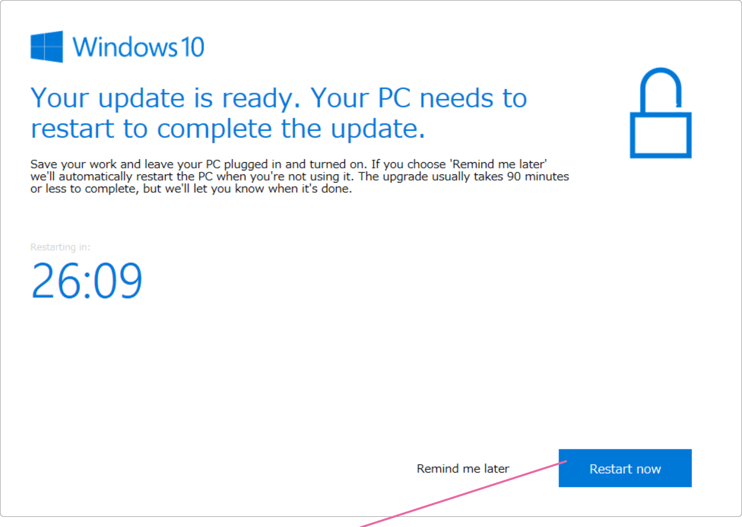 Your update is ready