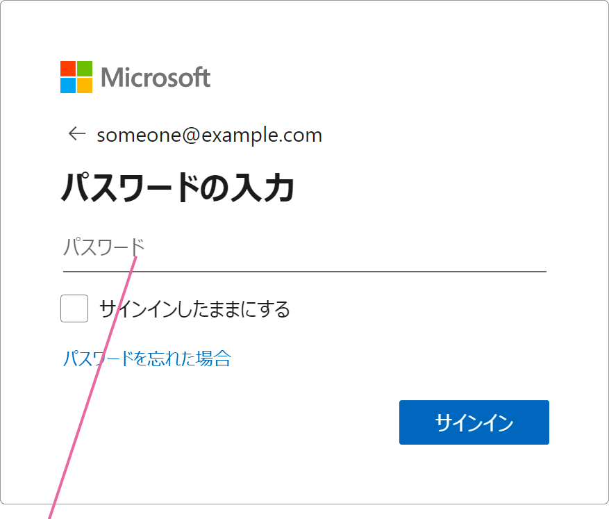パスワード入力画面