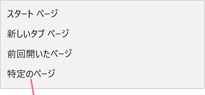 トップページ変更メニュー