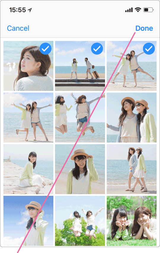 Photos Companion写真選択画面