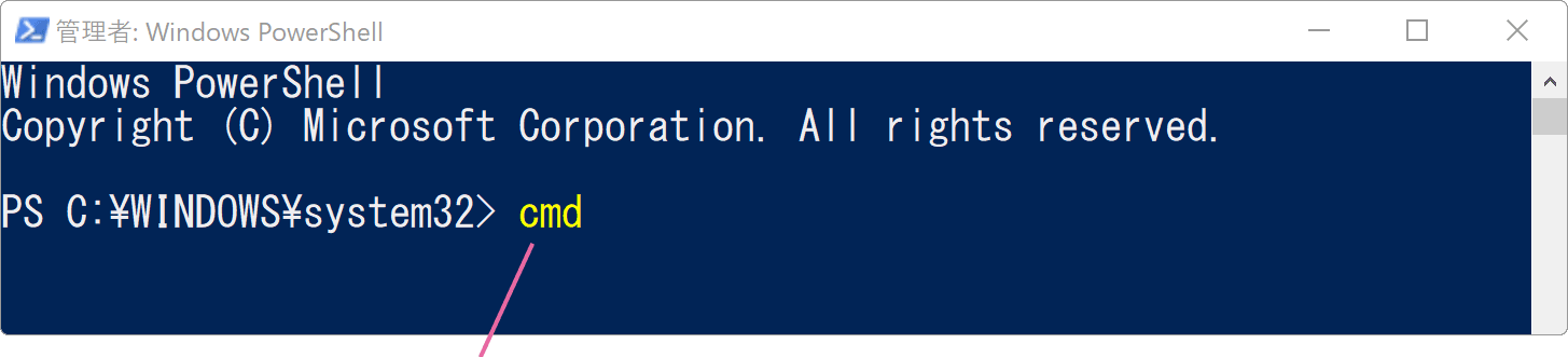 PowerShell画面