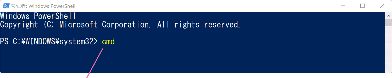 PowerShell画面