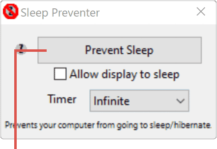 パソコンをスリープさせない Sleep Preventer