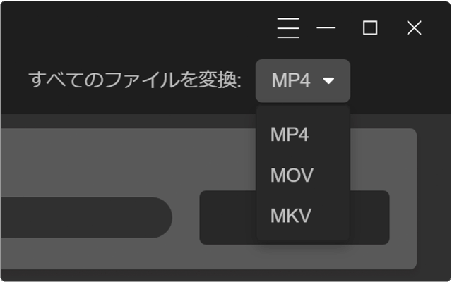 MP4/MKV/MOVに変換