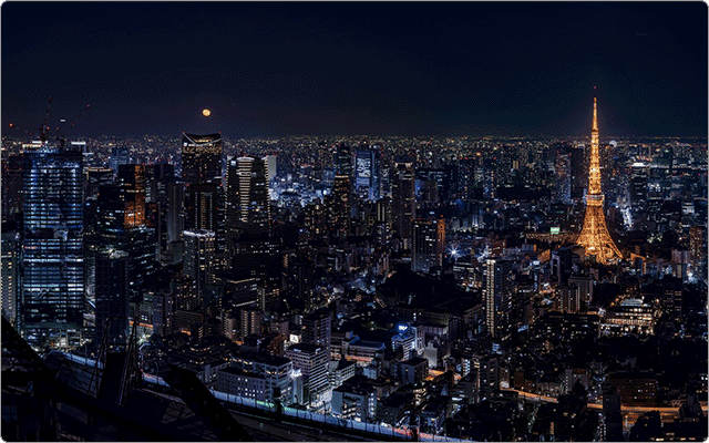 Windowsの高画質壁紙：東京の夜景 壁紙