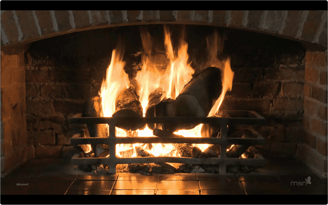 暖炉のスクリーンセーバー MSN Fireplace