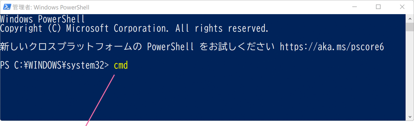 Powershell画面
